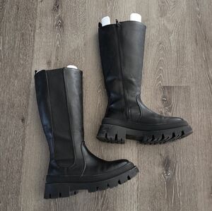 A New Day Corene Chunky Lug Tall Boots Sz 7